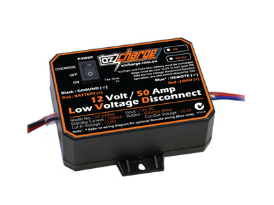 Oz Charge 12V 50 Amp Low Voltage Disconnect 