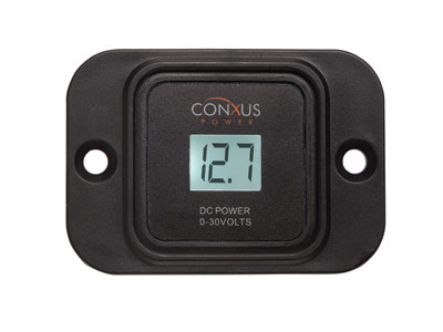 Conxus Flushmount 1-Digital Volt Meter BLACK