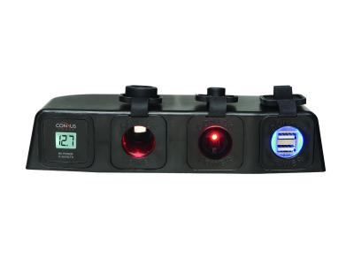Conxus Combo - Digital Volt Meter  Ciga  Engel  Twin USB prewired BLACK