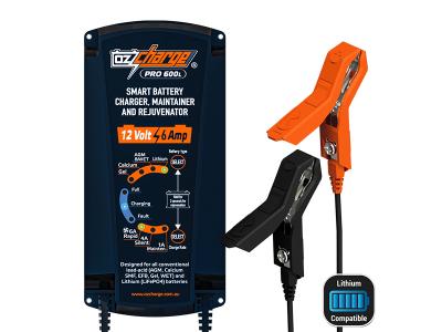 OzCharge 12V 6A Battery Charger and Maintainer Lithium Pro Series